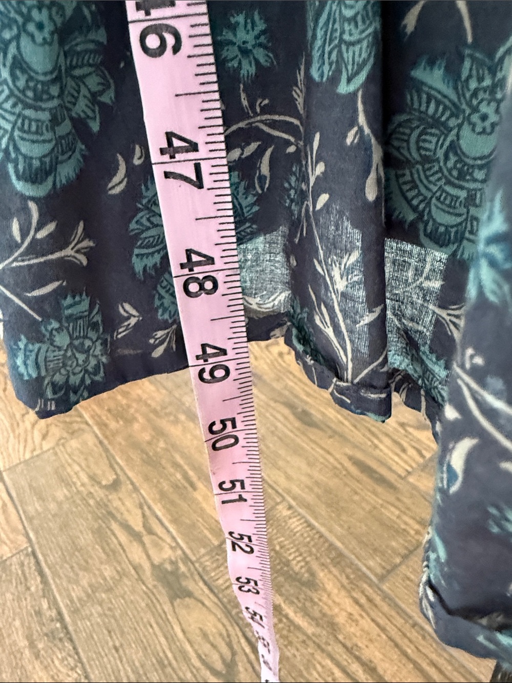 American Eagle Boho Tiered Long Sleeve Maxi Dress - Blue Floral - Picture 2 of 5